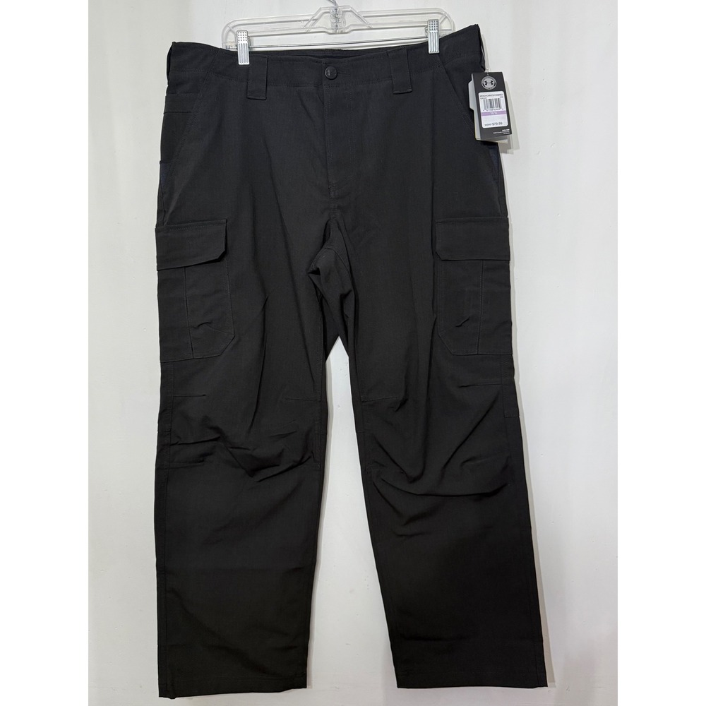 Under Armour Mens Patrol Storm Tactical Cargo Pants Black 1265491-008 38x30 NWT